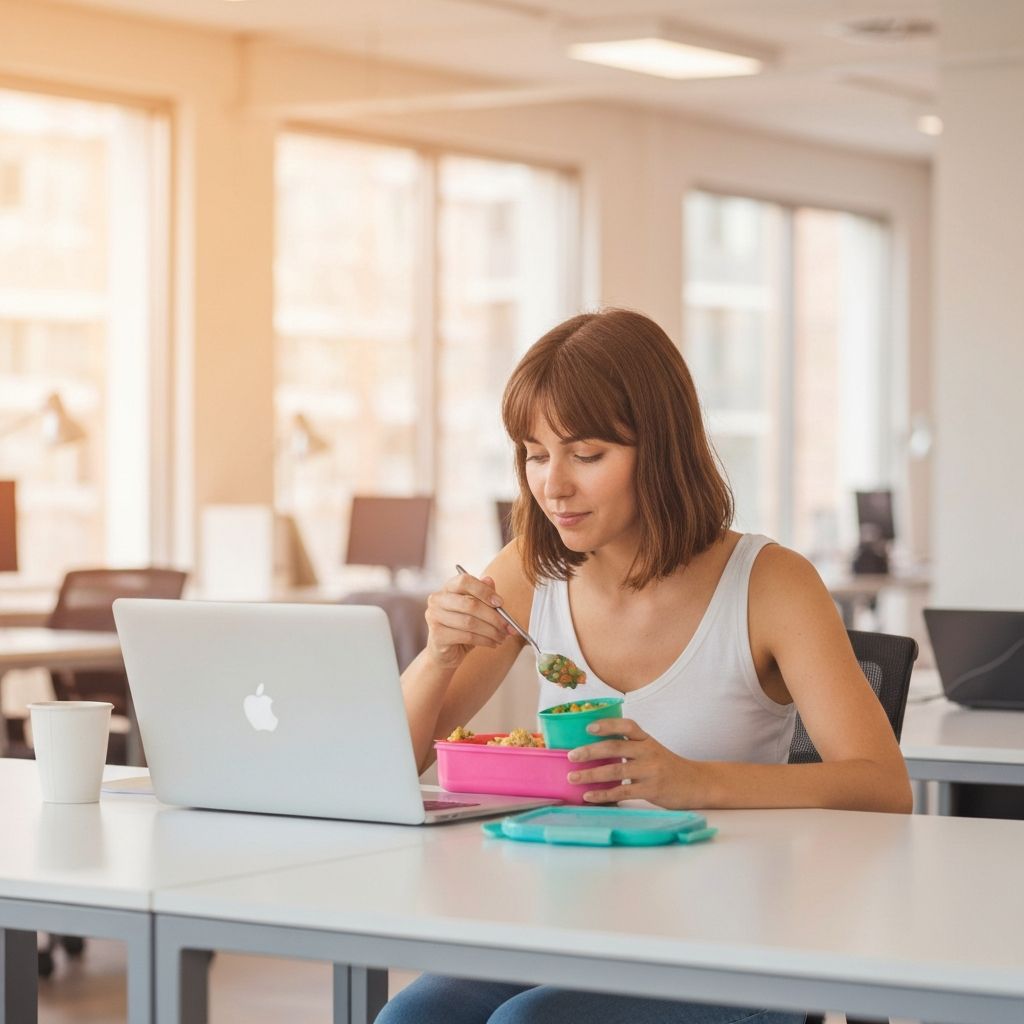 Mittagspause am Arbeitsplatz